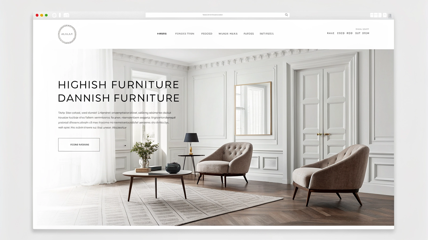 Dansk Møbeldesign minimalistisk webshop